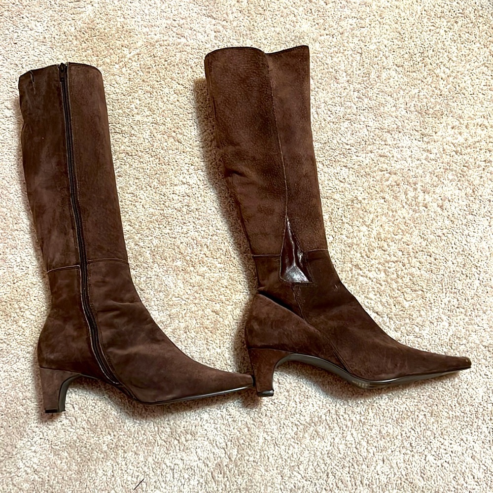 Classique brown thigh high boots size 12M
